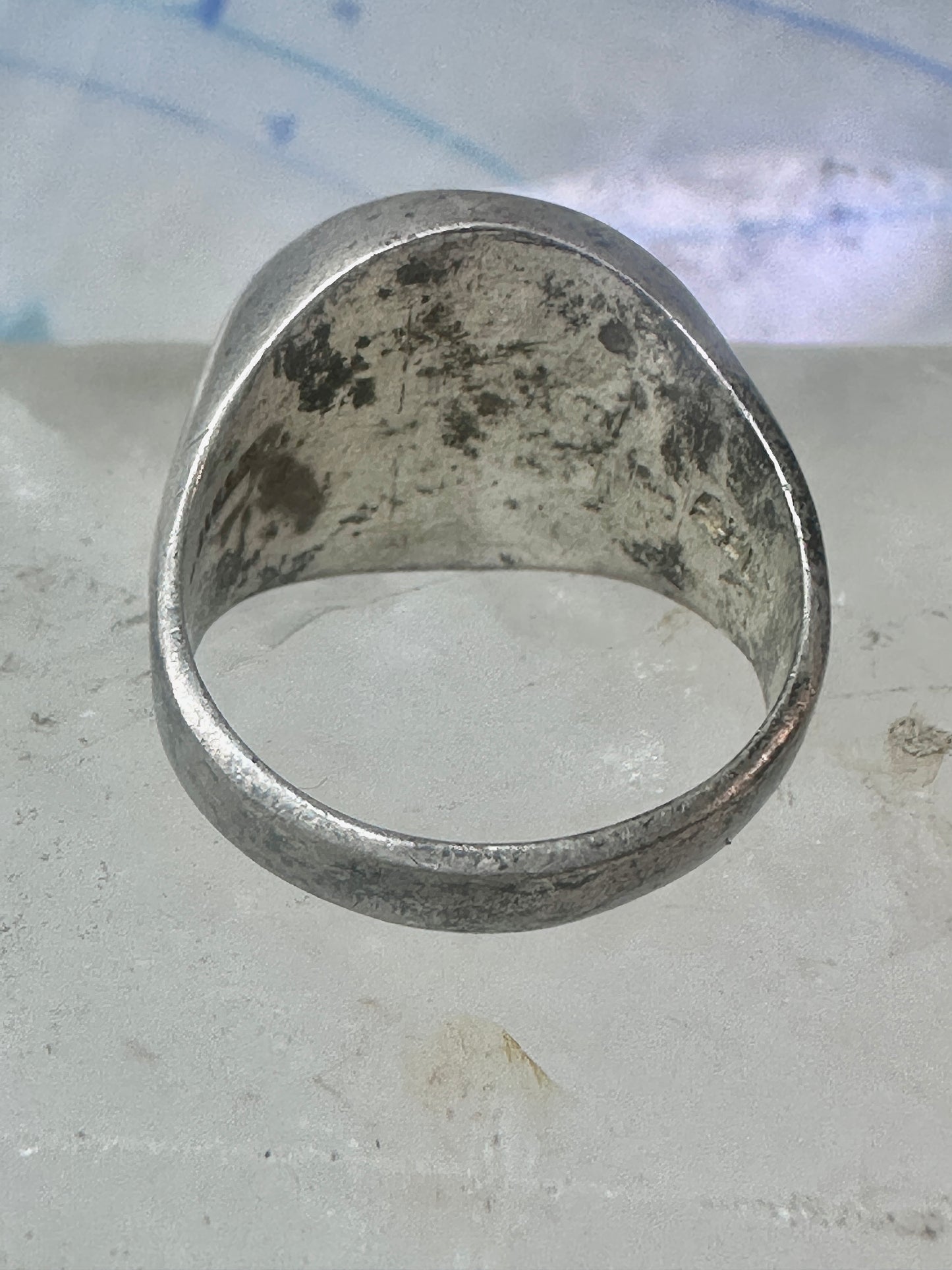 Adam Eve ring Religious Mexico band size 9 sterling silver women men