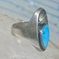 Vintage Sterling Silver Southwest Turquoise Leaf Ring Size 10.25 925