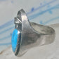 Vintage Sterling Silver Southwest Turquoise Leaf Ring Size 10.25 925