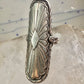 Long Navajo ring size 7 concho conch sterling silver women signed CS