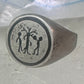 Adam Eve ring Religious Mexico band size 9 sterling silver women men