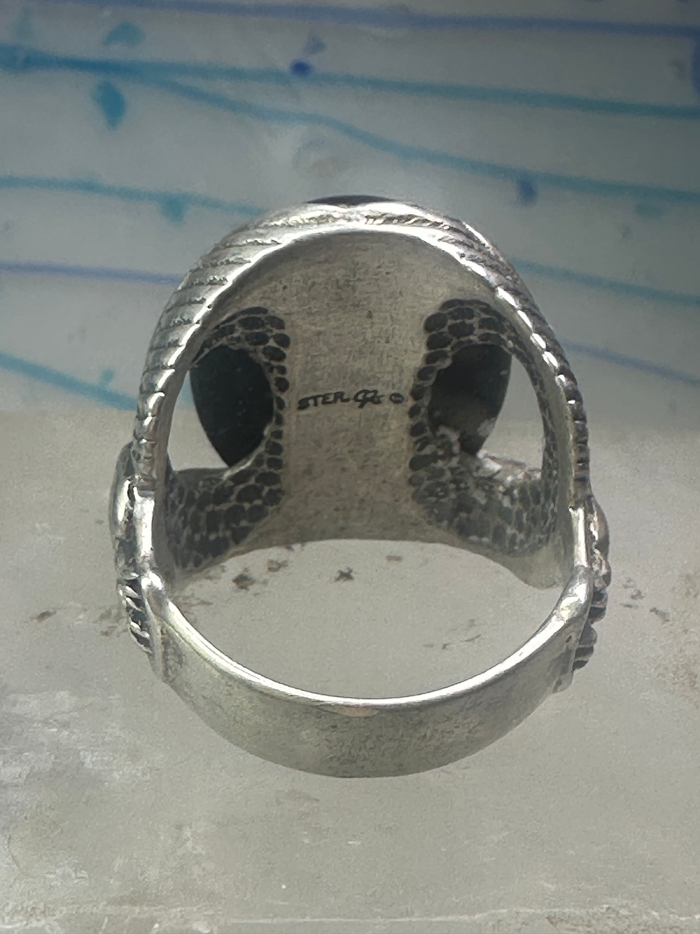 Eagle ring Onyx Carolyn Pollack size 11 sterling silver women men