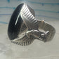 Eagle ring Onyx Carolyn Pollack size 11 sterling silver women men