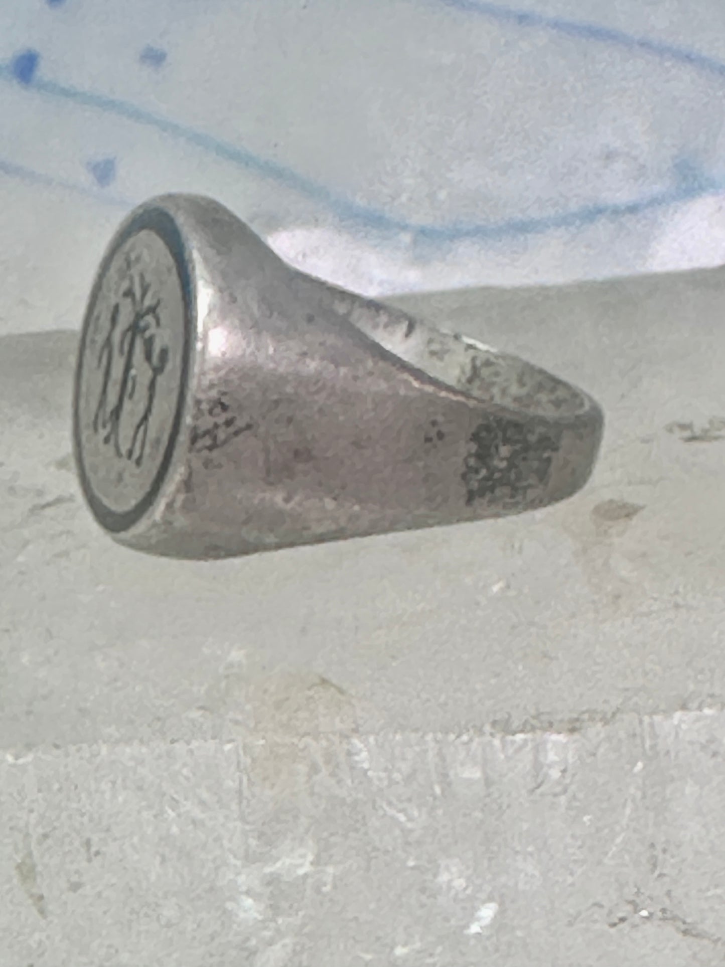 Adam Eve ring Religious Mexico band size 9 sterling silver women men