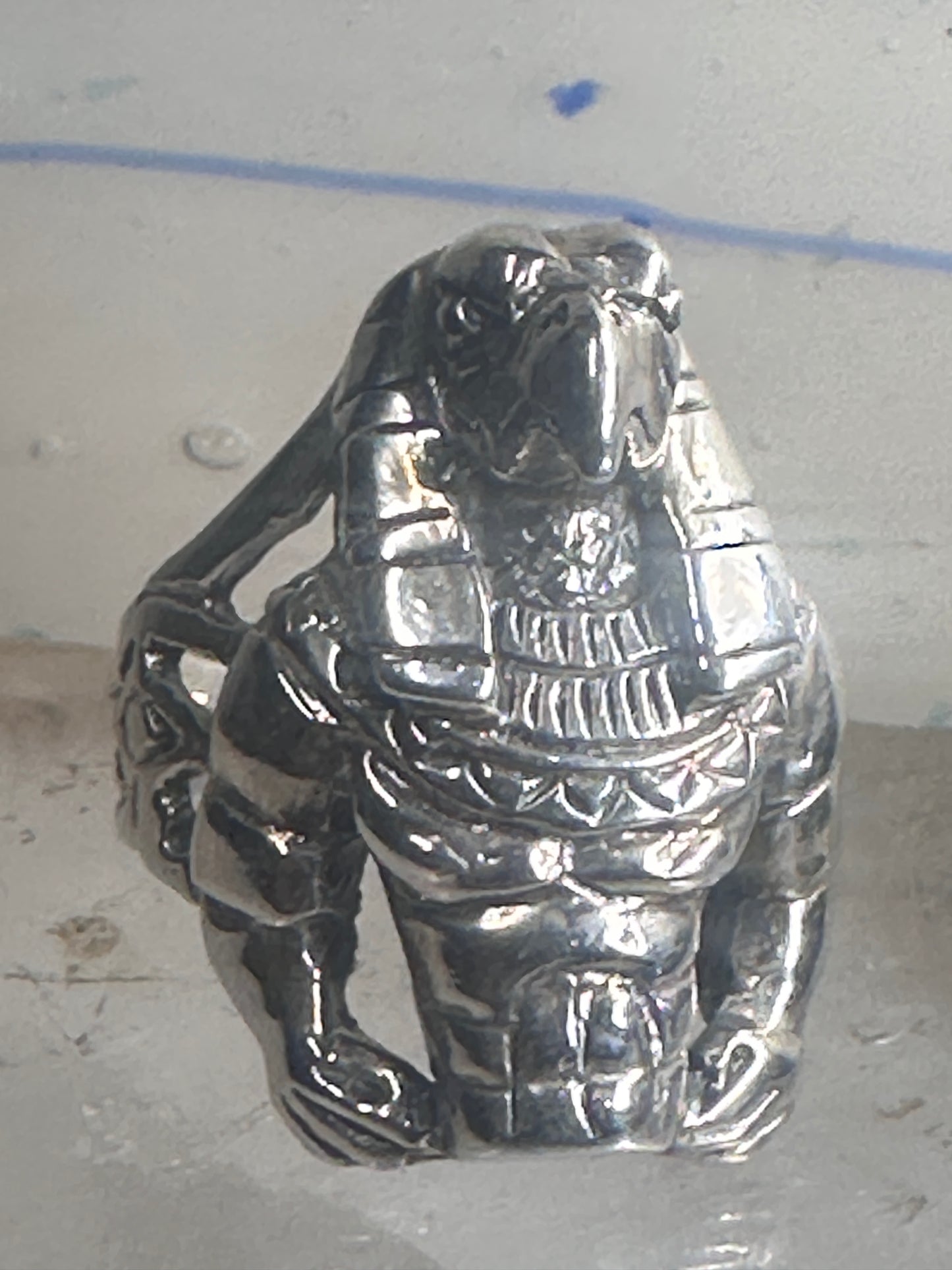 Horus ring with the Eye of Horus symbol size 9.75 sterling silver women men