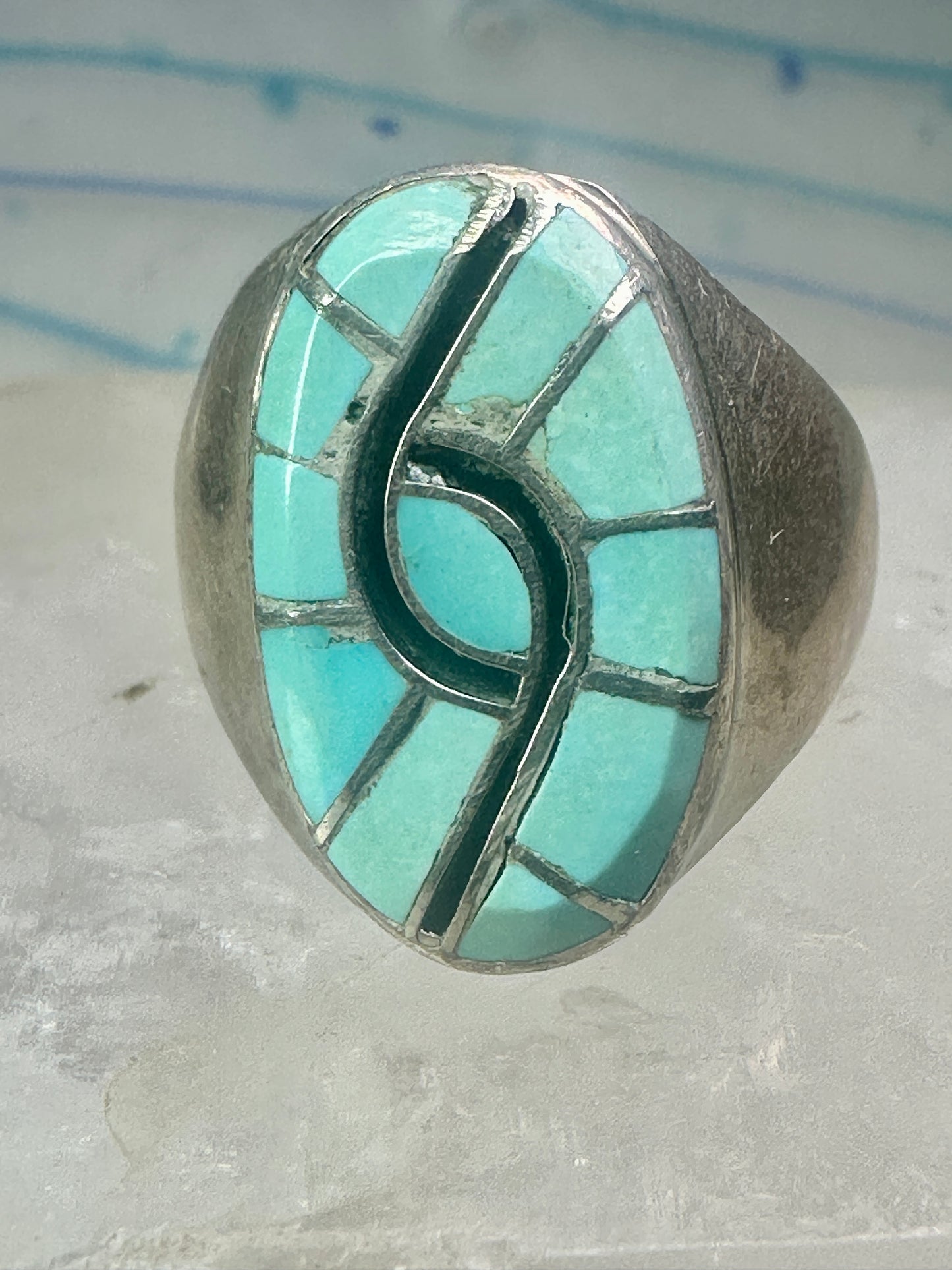 Hummingbird ring Zuni Turquoise size 8.2 sterling silver women men