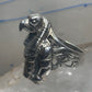 Horus ring with the Eye of Horus symbol size 9.75 sterling silver women men