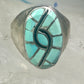 Hummingbird ring Zuni Turquoise size 8.2 sterling silver women men