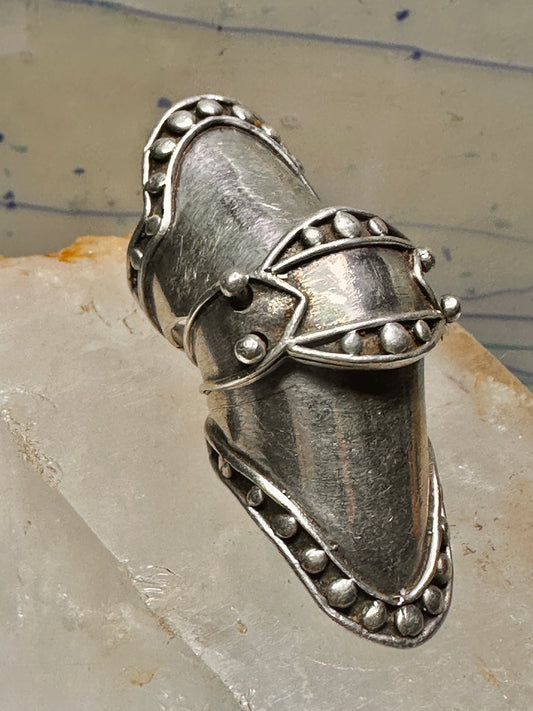 Vintage Armor ring Medieval Renaissance&nbsp; Festival size 10.50 &nbsp;Armour sterling silver women men