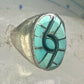 Hummingbird ring Zuni Turquoise size 8.2 sterling silver women men