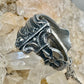 Justitia ring Lady Justice Spoon law lawyer band size 7.50 sterling silver women