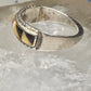 Zuni ring size 7.5 turquoise coral onyx MOP inlaid band sterling silver women men Andrew Dewa