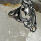 Face ring size 6.25  art deco style floral w long wavy hair sterling silver  women girls
