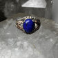 Black Hills Gold ring size 5.75 blue lapis leaves sterling silver band  women girls