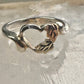 Black Hills Gold ring size 2.75 heart leaves pinky child baby band sterling silver women