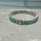 Judith Jack ring marcasite green stacker band size 6.50 sterling silver women girls