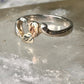 Black Hills Gold ring size 2.75 heart leaves pinky child baby band sterling silver women