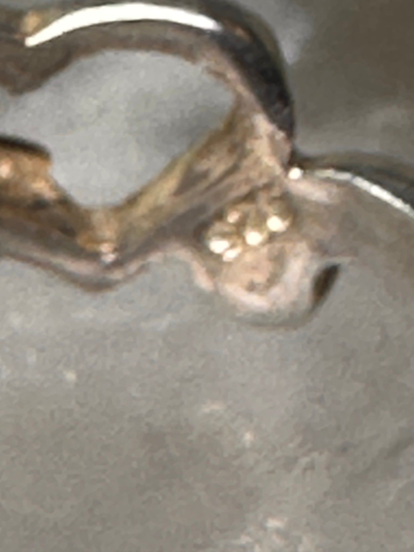 Black Hills Gold ring size 2.75 heart leaves pinky child baby band sterling silver women
