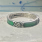 Judith Jack ring marcasite green stacker band size 6.50 sterling silver women girls