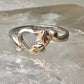 Black Hills Gold ring size 2.75 heart leaves pinky child baby band sterling silver women