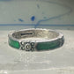 Judith Jack ring marcasite green stacker band size 6.50 sterling silver women girls