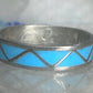 Vintage Sterling Silver Reconstituted Turquoise Inlay Band Ring Size 9.25 925