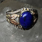 Black Hills Gold ring size 5.75 blue lapis leaves sterling silver band  women girls