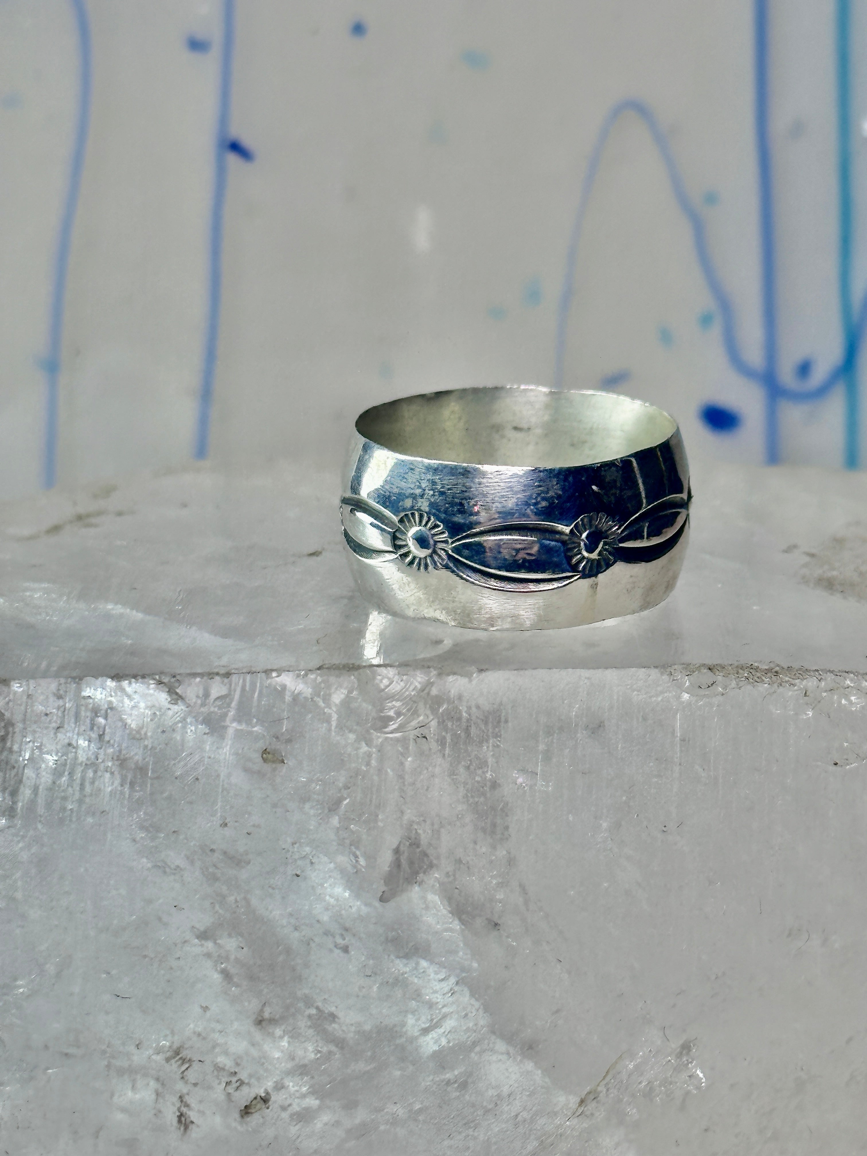 Wedding ring wedding band southwest size 10.50 sterling silver women m SpiritbeadNW