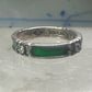 Judith Jack ring marcasite green stacker band size 6.50 sterling silver women girls