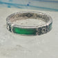 Judith Jack ring marcasite green stacker band size 6.50 sterling silver women girls