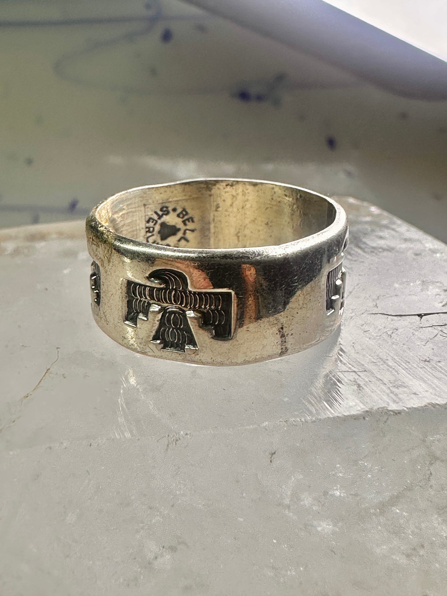Phoenix ring Bell Trading Band size 10.50 sterling silver women men