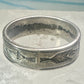 Navajo ring sign P band ring Phoenix crossed arrows plus symbols size 7.7 sterling silver women men boys girls