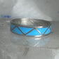 Vintage Sterling Silver Reconstituted Turquoise Inlay Band Ring Size 9.25 925