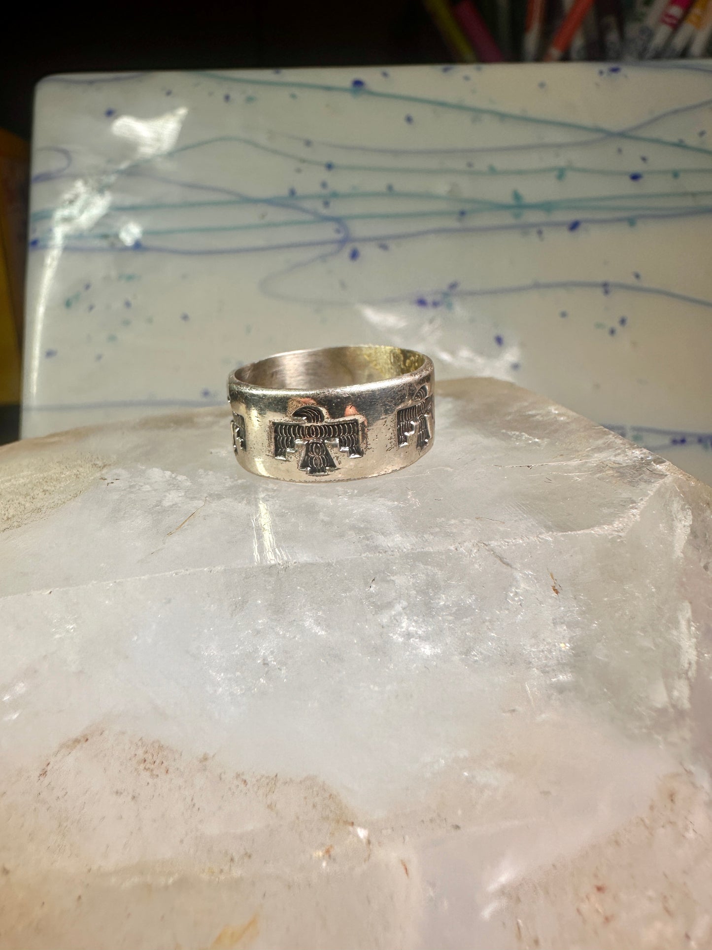 Phoenix ring Bell Trading Band size 10.50 sterling silver women men