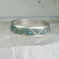 Zuni turquoise wedding ring Size 11.75 Vintage sterling silver women men