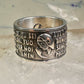 Ava Maria ring Italy by Amen size 7.50 Hail Mary Prayer band sterling silver women men