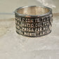 Ava Maria ring Italy by Amen size 7.50 Hail Mary Prayer band sterling silver women men