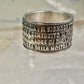 Ava Maria ring Italy by Amen size 7.50 Hail Mary Prayer band sterling silver women men