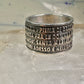 Ava Maria ring Italy by Amen size 7.50 Hail Mary Prayer band sterling silver women men