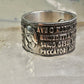 Ava Maria ring Italy by Amen size 7.50 Hail Mary Prayer band sterling silver women men