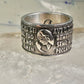 Ava Maria ring Italy by Amen size 7.50 Hail Mary Prayer band sterling silver women men