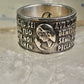 Ava Maria ring Italy by Amen size 7.50 Hail Mary Prayer band sterling silver women men