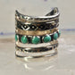 Mexican ring size 5.25 Mexico turquoise wide band sterling silver women