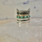 Mexican ring size 5.25 Mexico turquoise wide band sterling silver women