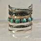 Mexican ring size 5.25 Mexico turquoise wide band sterling silver women