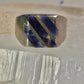 Mexico Taxco ring size 6 blue lapis or sodalite ? wide band sterling silver women men
