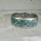 Zuni turquoise ring wedding band Size 7 Vintage sterling silver women men