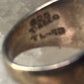 Mexico Taxco ring size 6 blue lapis or sodalite ? wide band sterling silver women men