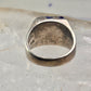 Mexico Taxco ring size 6 blue lapis or sodalite ? wide band sterling silver women men