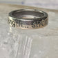 Strength ring size 6.75 word words band sterling silver women